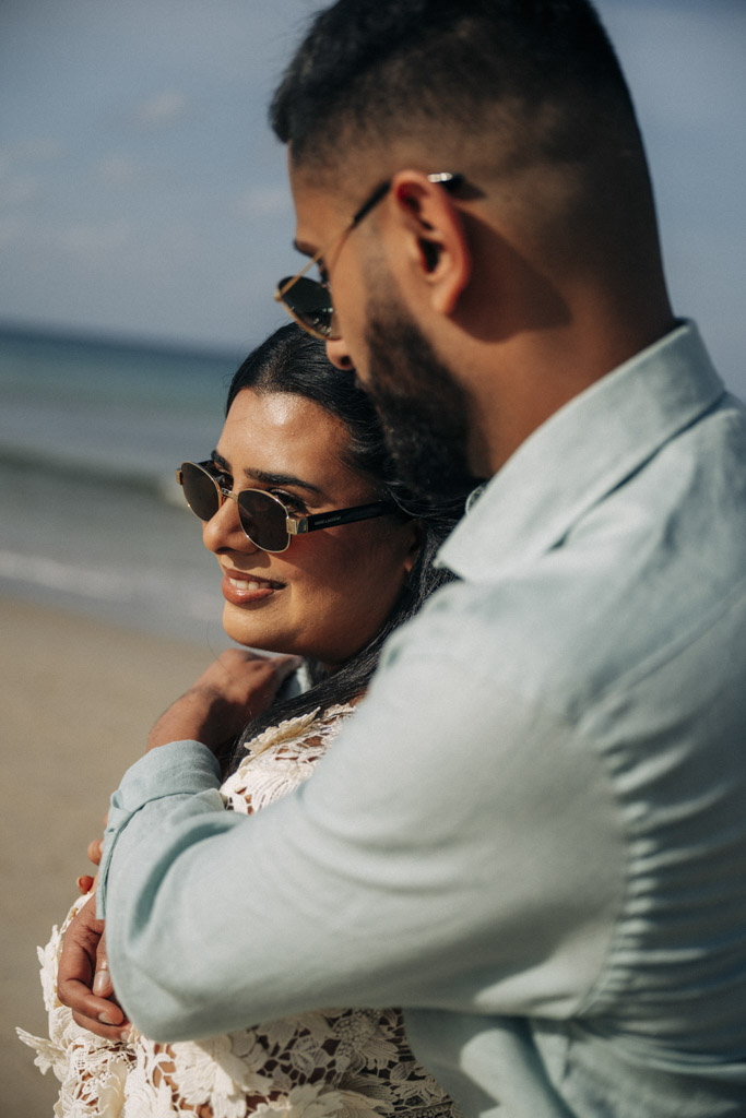 Romantic Phuket proposal and engagement photoshoot on the beach captured by a Phuket proposal photographer in Thailand